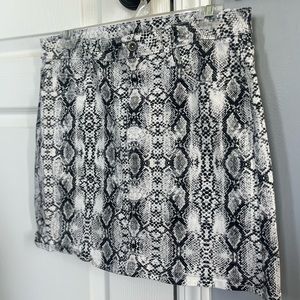 Snake Print Skirt
